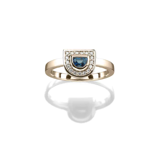 von ABLEITNER | Ring | Blausaphir & Brillanten | 750/000 Roségold