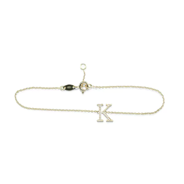 von ABLEITNER | Armband Evaine Swing Alphabet | 585 Weißgold