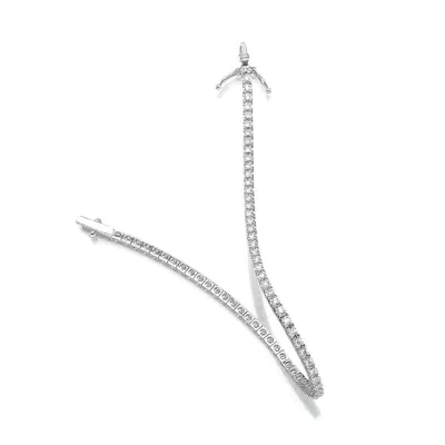 Diamant-Rivière-Armband | Infinity | 750/000 Weißgold | 1,00 ct in TW/VS und hoher Schliffgüte