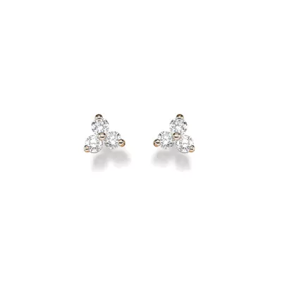 L.A Creation Miss Petite | Zarte Ohrringe in 585/000 Roségold und Brillanten | total 0,30 ct